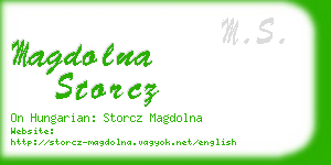 magdolna storcz business card